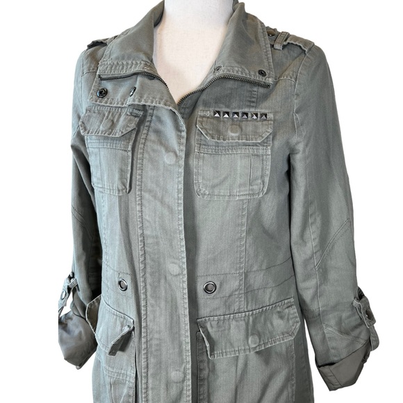 Hive & Honey Green Military Styled Anorak Jacket//S//Waist String Missing - Picture 4 of 9